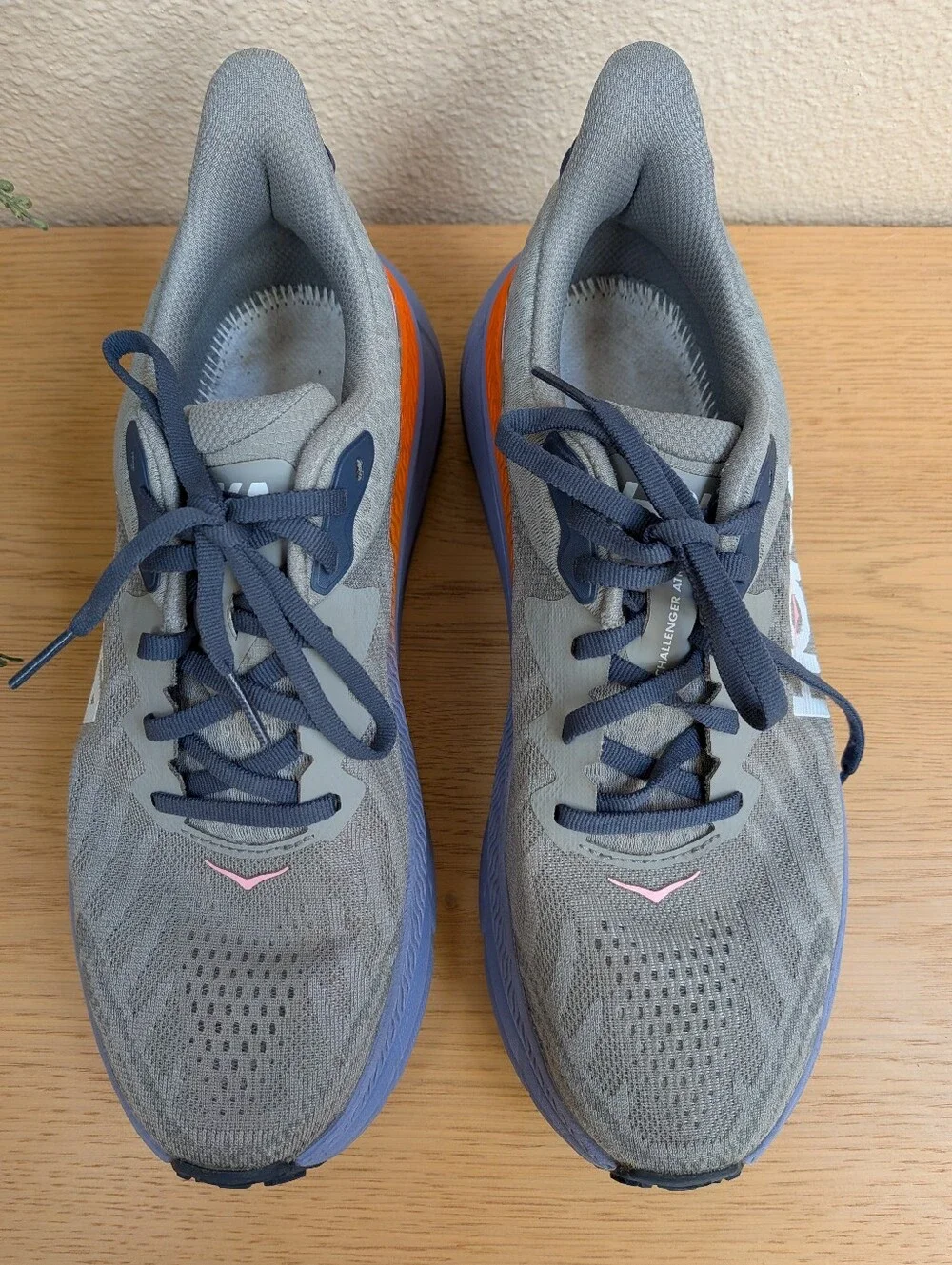 Hoka Challenger ATR 7 Galactic Grey Wild Indigo Active Running Shoes Size 9.5